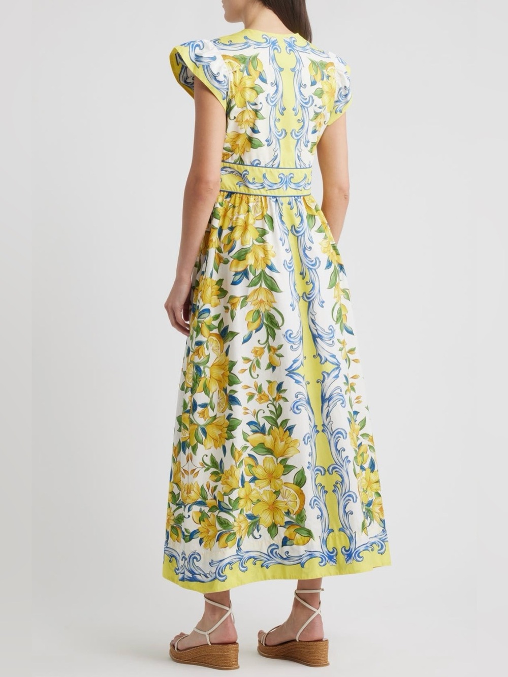 FARM Rio Sicily Scarf Print Cotton Maxi Dress, Size S, NWT π§π· - Picture 2 of 16